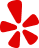 Red abstract shape on black background.