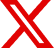 Red X symbol on black background.